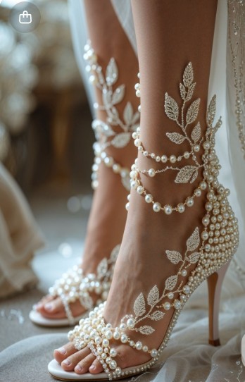 Elegant Pearl & Lace Bridal Shoes You Can Buy Now 💍✨